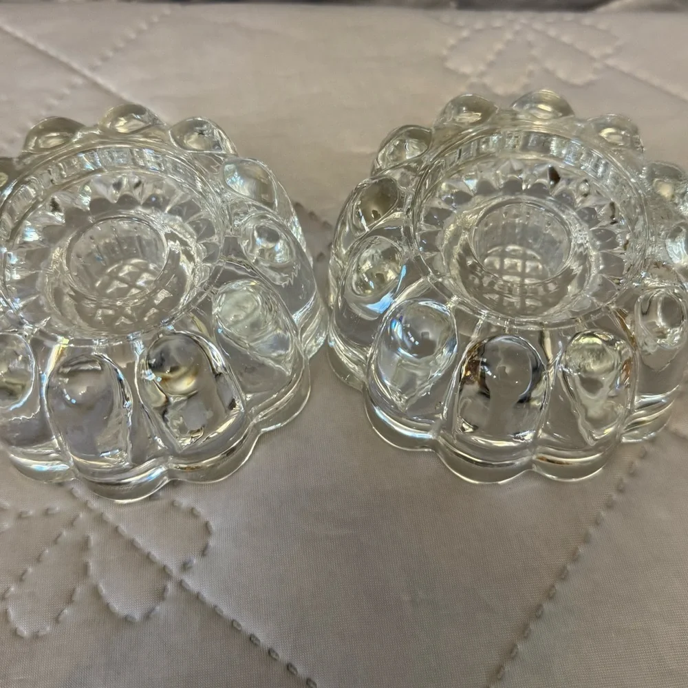 Vintage Princess House 24% Lead Crystal Taper Candle Holder: Elegant 80s (2)